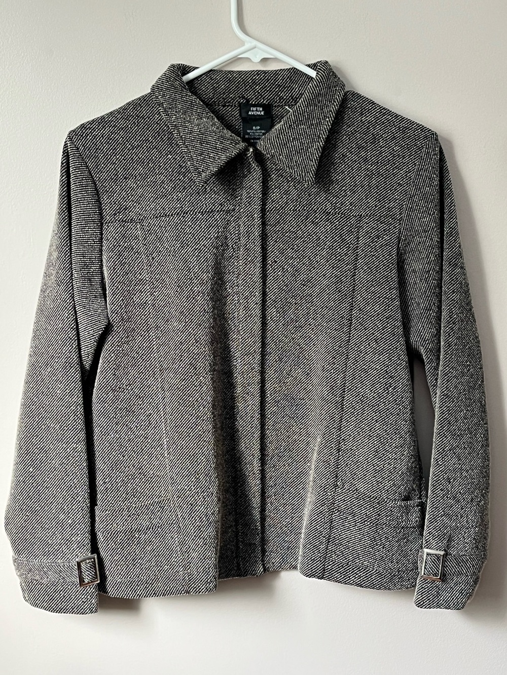 Women’s FIFTH AVENUE  Herringbone Grey Blazer Jacket